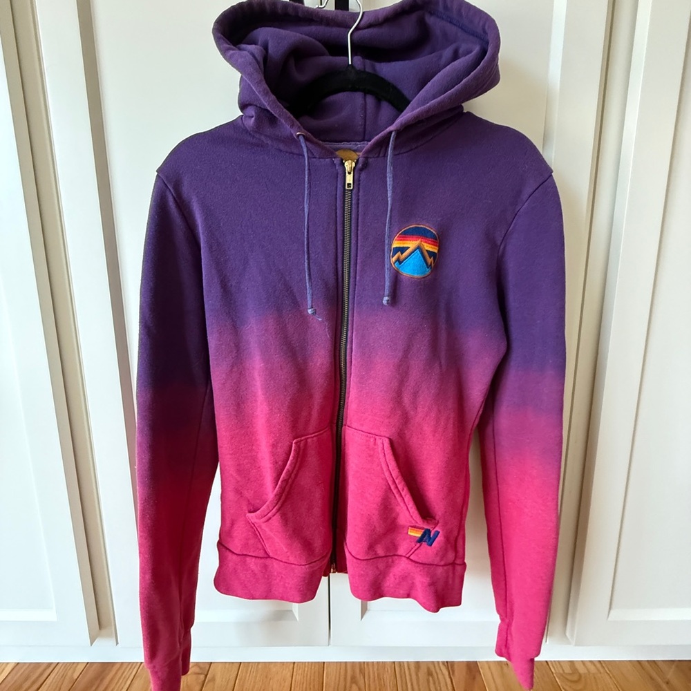 Aviator Nation Gradient Zip-Up Hoodie